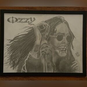 Ozzy Osbourne Black and White Art Illustration